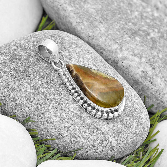 Natural Australian Prehnite Pendant P-1326 SDP129308