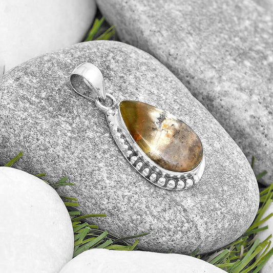 Natural Australian Prehnite Pendant P-1326 SDP129313