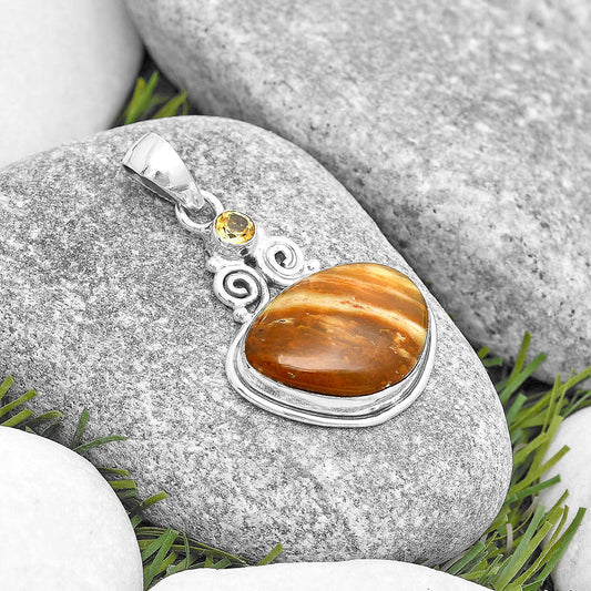 Natural Candy Opal & Citrine Pendant P-1603 SDP129328
