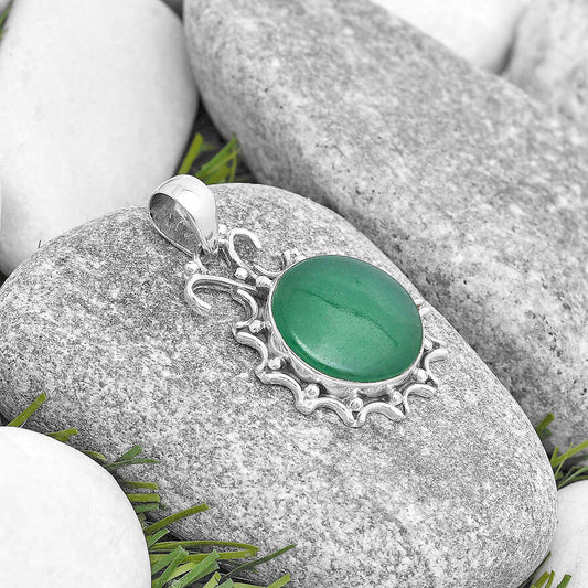 Natural Green Aventurine Pendant P-1249 SDP129385