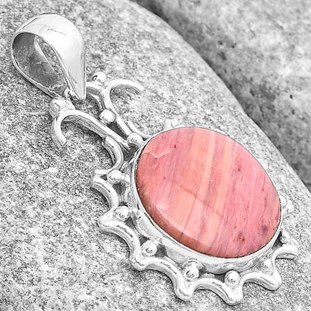 Natural Pink Tulip Quartz Pendant P-1249 SDP129400