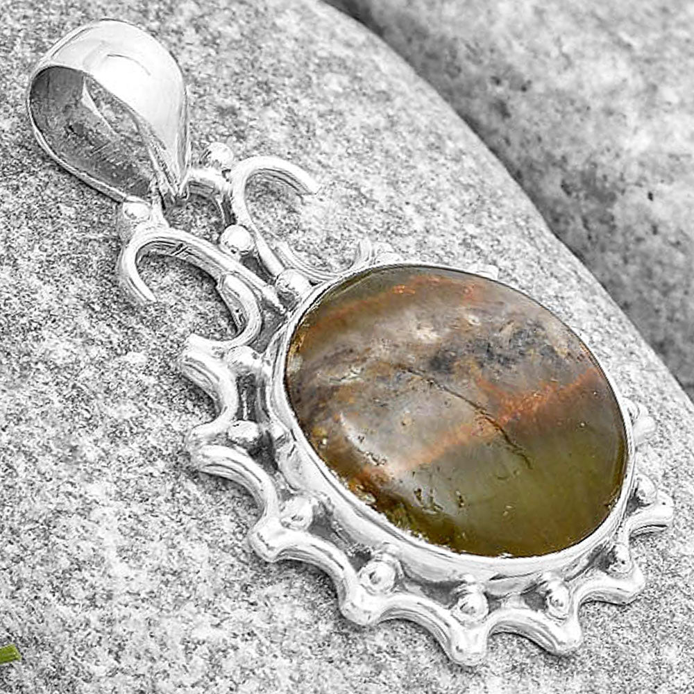 Natural Australian Prehnite Pendant P-1249 SDP129401