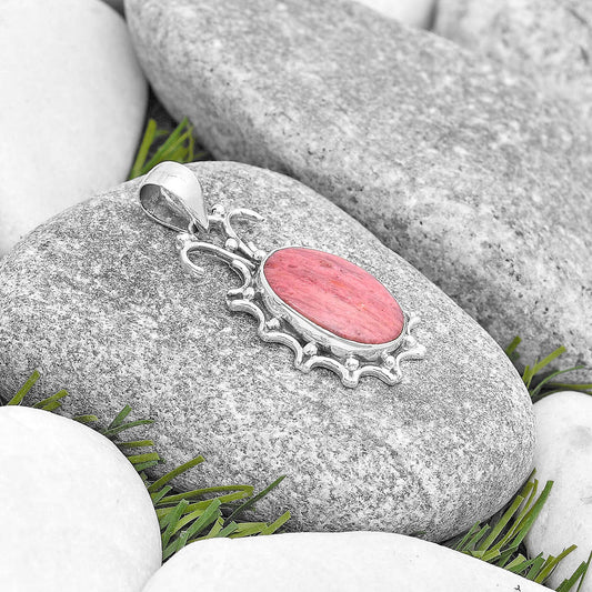 Natural Pink Tulip Quartz Pendant P-1249 SDP129402