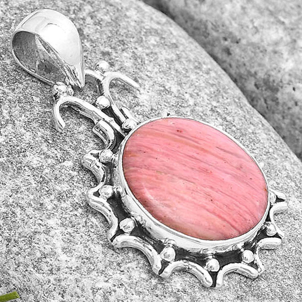 Natural Pink Tulip Quartz Pendant P-1249 SDP129403