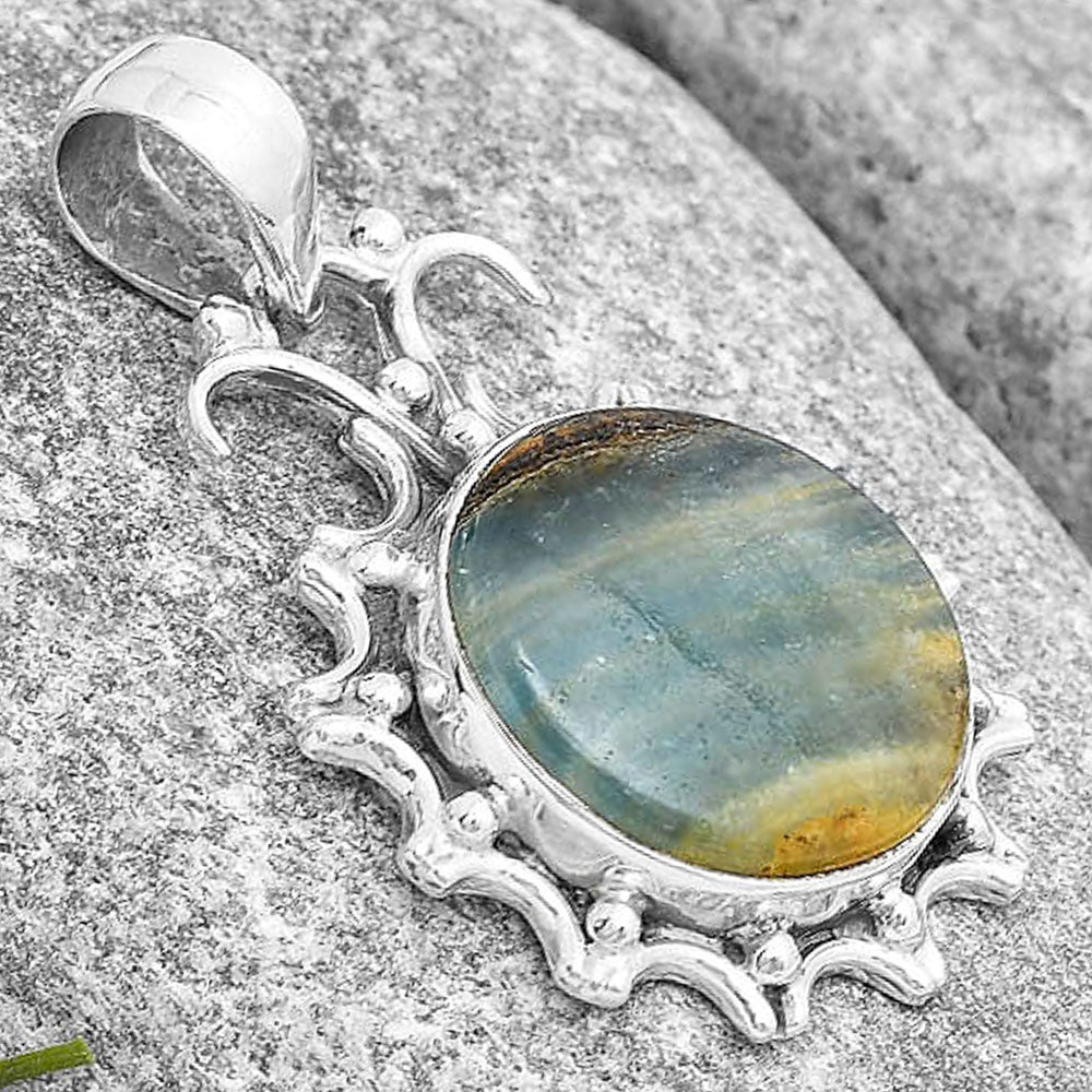 Natural Blue Aragonite Pendant P-1249 SDP129406