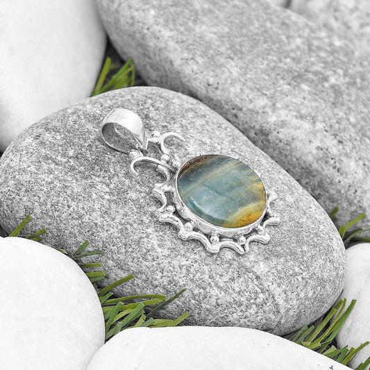 Natural Blue Aragonite Pendant P-1249 SDP129406