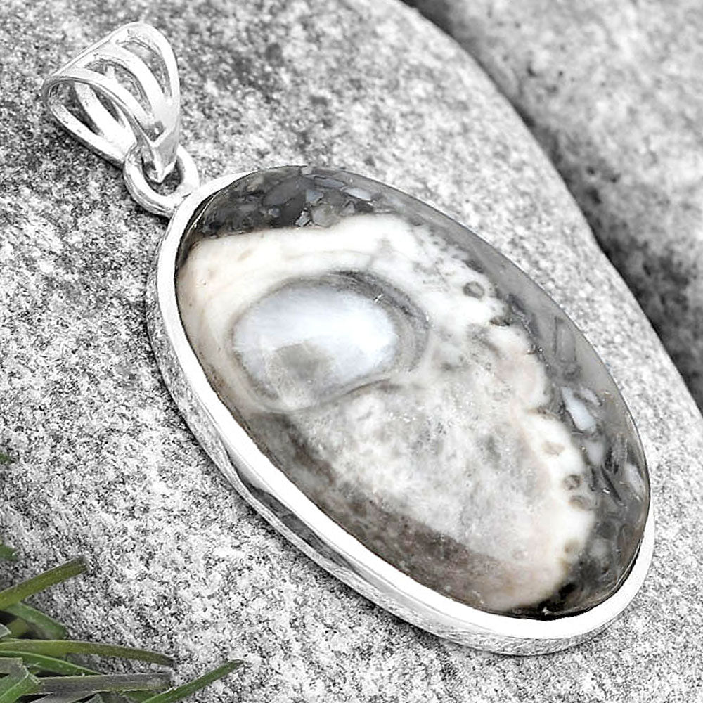 Natural Mexican Cabbing Fossil Pendant P-1002 SDP129558