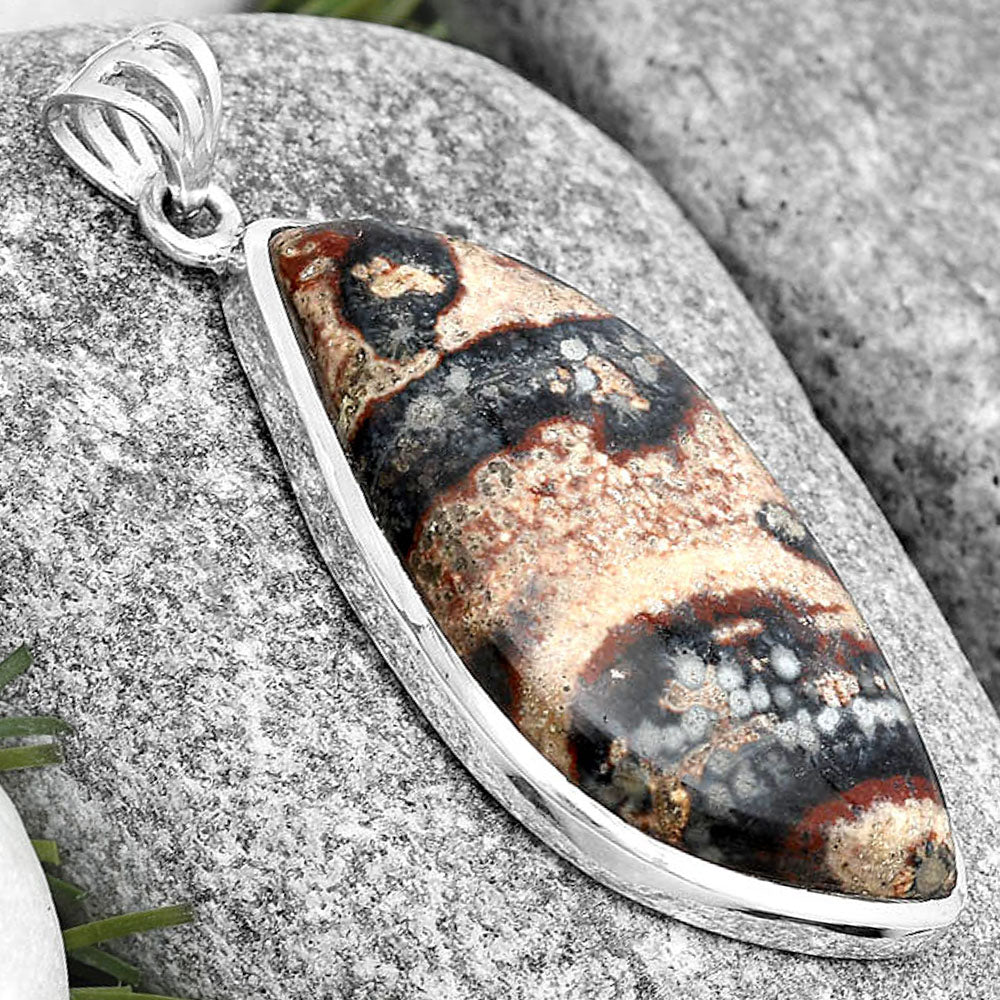Natural Viper Skin Jasper Pendant P-1002 SDP129601