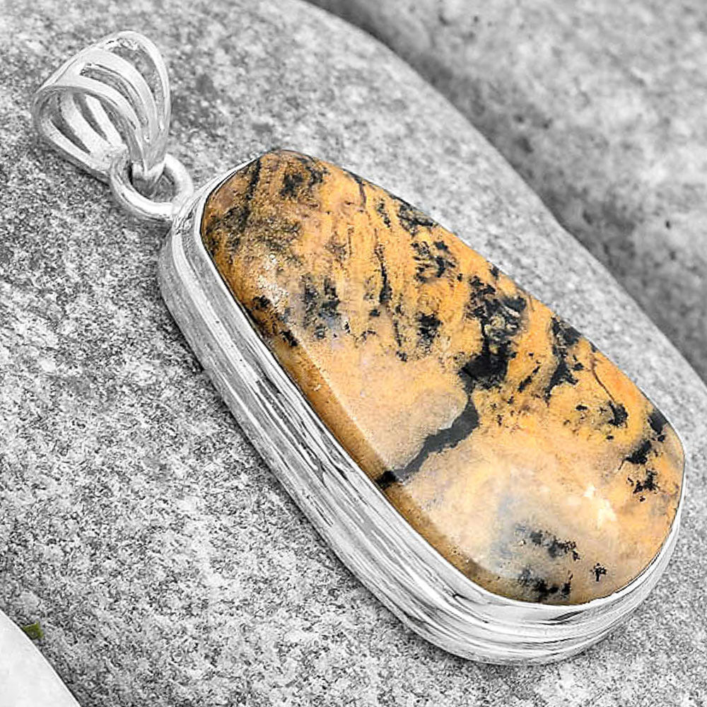 Natural Rose Plume Agate Pendant P-1050 SDP129722