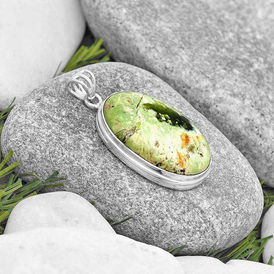 Natural Chrome Chalcedony Pendant P-1050 SDP129727