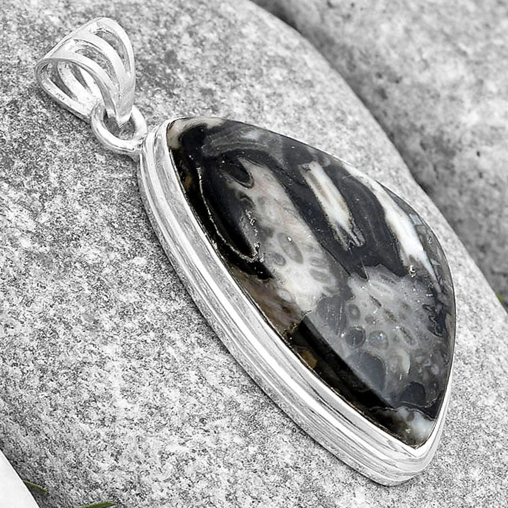 Natural Mexican Cabbing Fossil Pendant P-1050 SDP129774