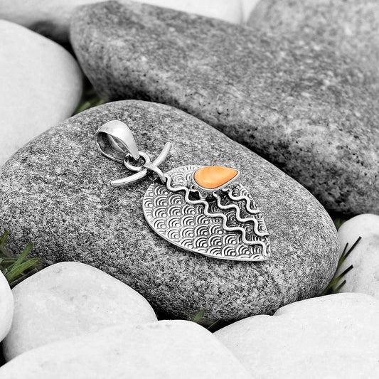 Natural Spiny Oyster Shell - Arizona Pendant P-1267 SDP130307