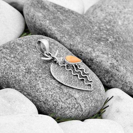 Natural Spiny Oyster Shell - Arizona Pendant P-1267 SDP130312