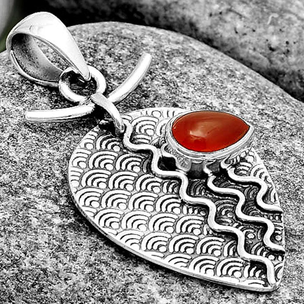 Natural Carnelian Pendant P-1267 SDP130324