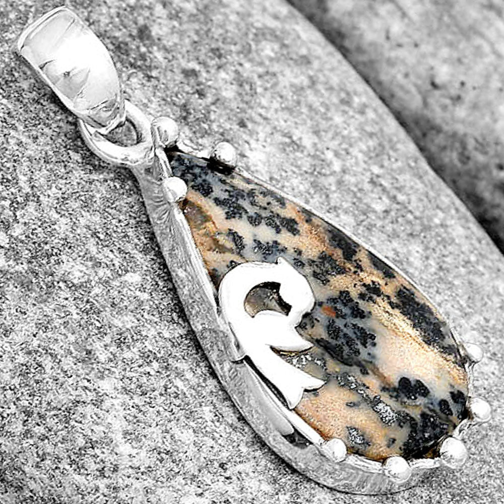 Natural Russian Honey Dendrite Opal Pendant P-1698 SDP130445