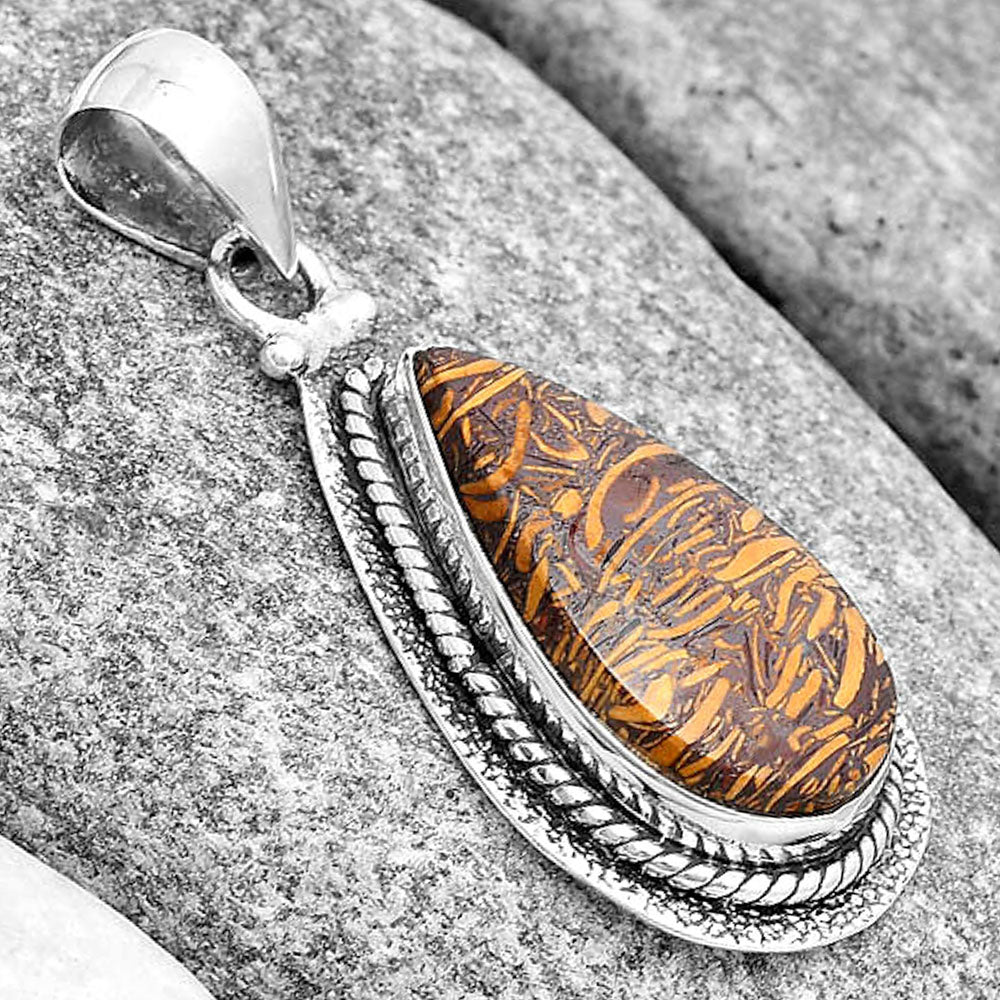 Natural Coquina Fossil Jasper - India Pendant P-1181 SDP130573