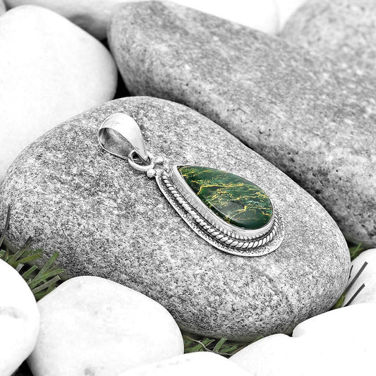 Natural Green Fuchsite Pendant P-1181 SDP130591