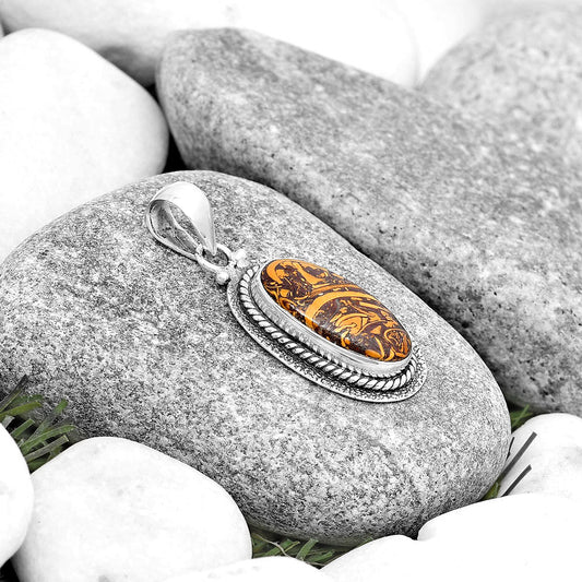Natural Coquina Fossil Jasper - India Pendant P-1181 SDP130595