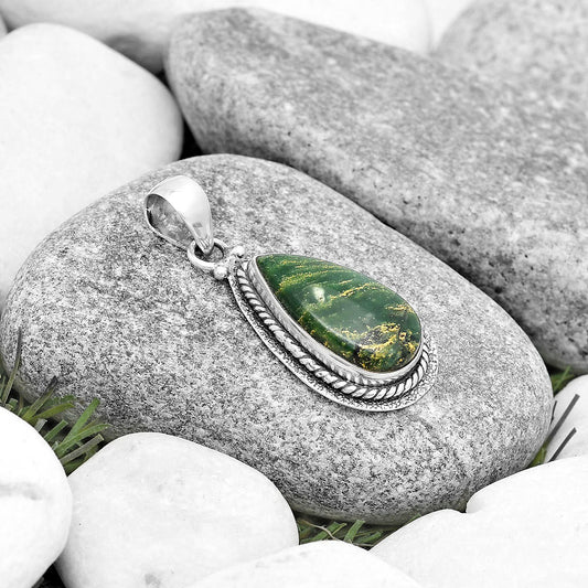 Natural Green Fuchsite Pendant P-1181 SDP130596