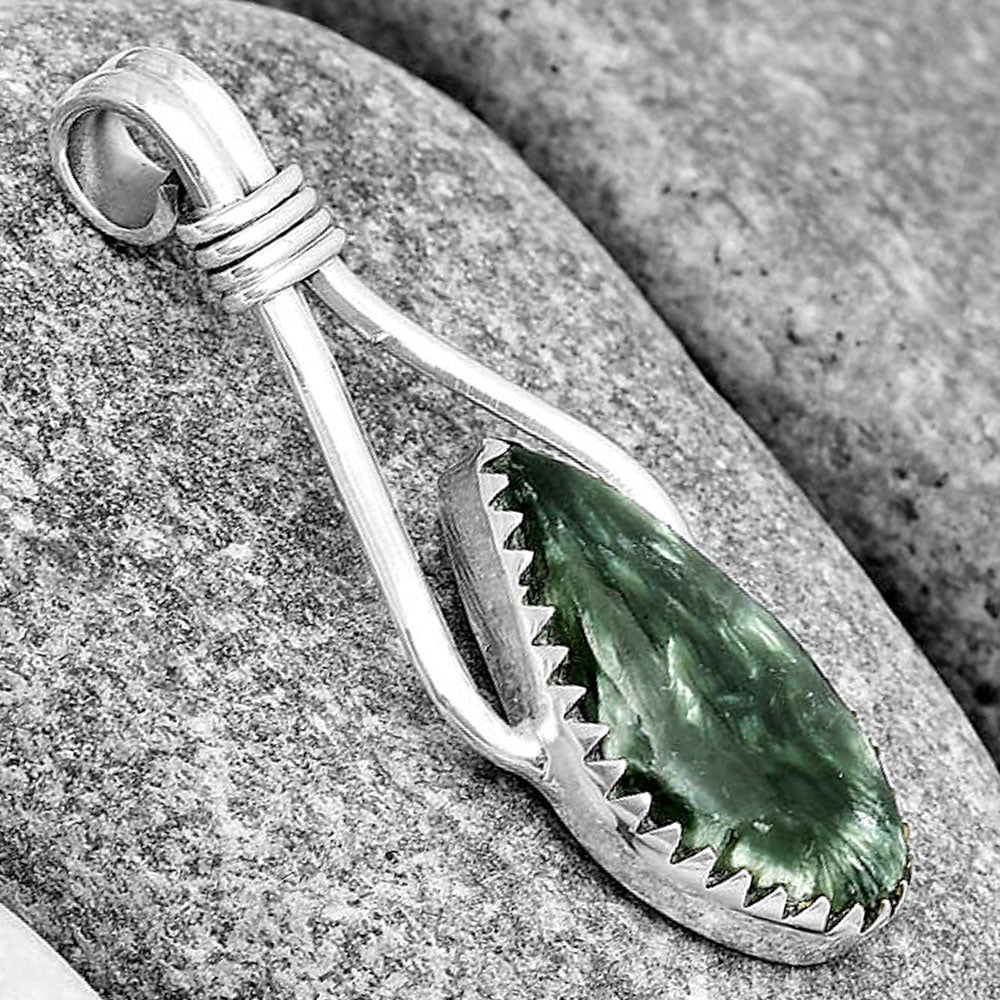 Natural Russian Seraphinite Pendant P-1587 SDP130617