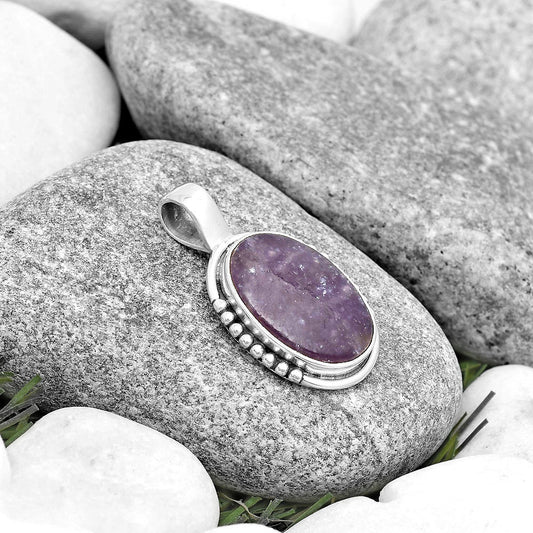 Natural Purple Lepidolite Pendant P-1326 SDP130681