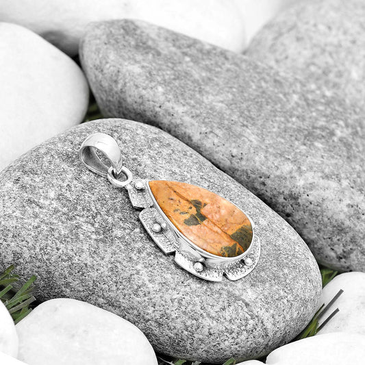 Natural Moroccan Yellow Jacket Jasper Pendant P-1485 SDP130690