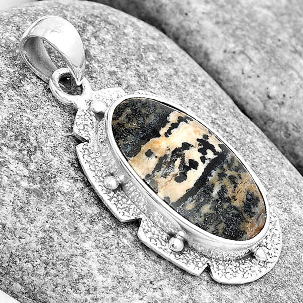 Natural Russian Honey Dendrite Opal Pendant P-1485 SDP130696