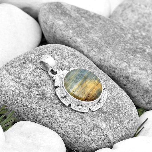 Natural Blue Aragonite Pendant P-1485 SDP130706