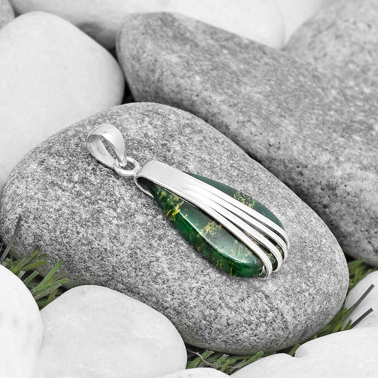 Natural Green Fuchsite Pendant P-1302 SDP130744