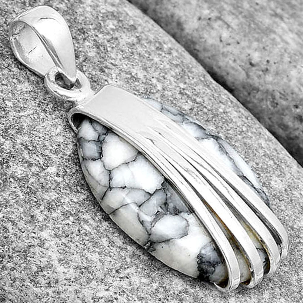 Natural Pinolith Stone Pendant P-1302 SDP130756