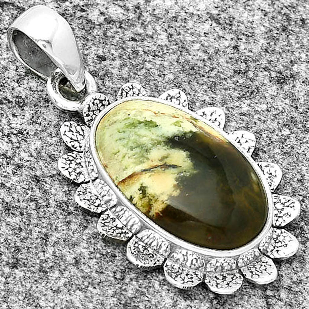 Natural Chrome Chalcedony Pendant P-1205 SDP130790