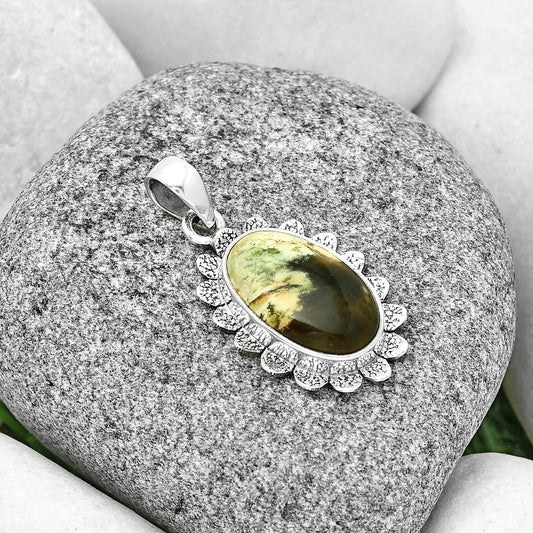 Natural Chrome Chalcedony Pendant P-1205 SDP130790