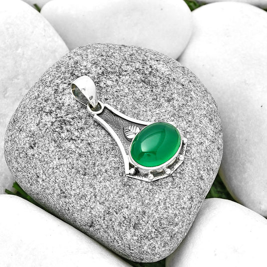 Natural Green Onyx Pendant P-1715 SDP130803