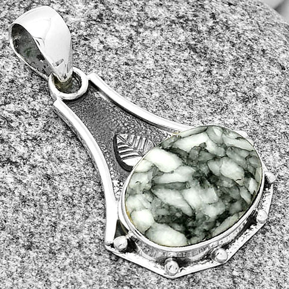 Natural Pinolith Stone Pendant P-1715 SDP130807