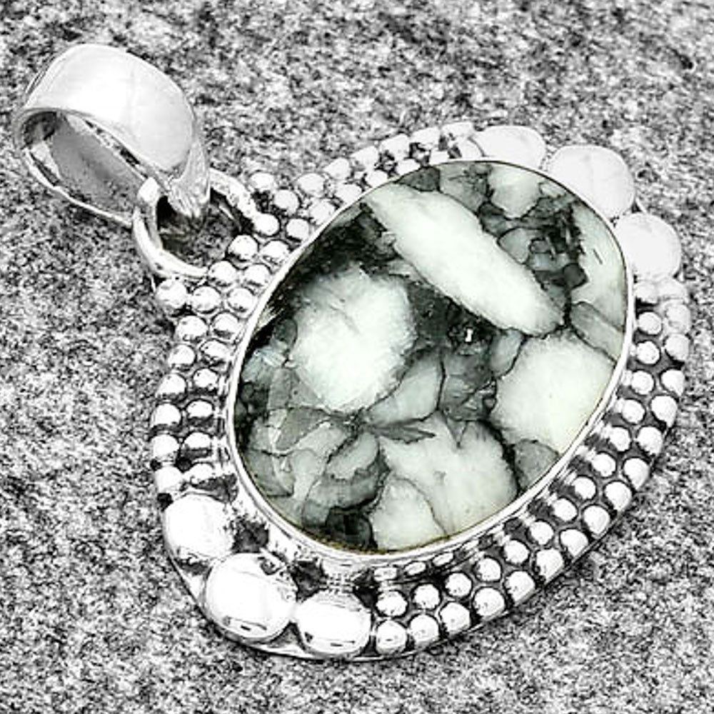 Natural Pinolith Stone Pendant P-1677 SDP130974