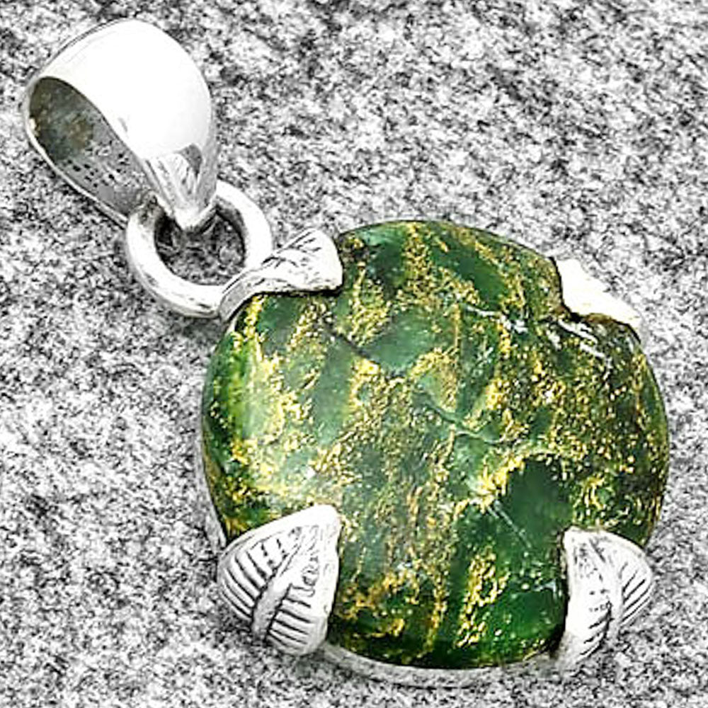 Natural Green Fuchsite Pendant P-1548 SDP130992