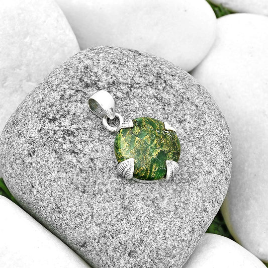 Natural Green Fuchsite Pendant P-1548 SDP130992