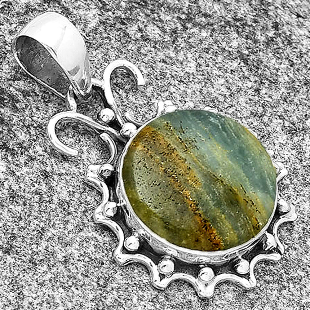 Natural Blue Aragonite Pendant P-1249 SDP131055