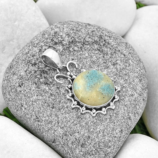Natural Cavansite - India Pendant P-1249 SDP131061
