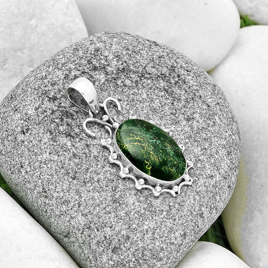 Natural Green Fuchsite Pendant P-1249 SDP131062