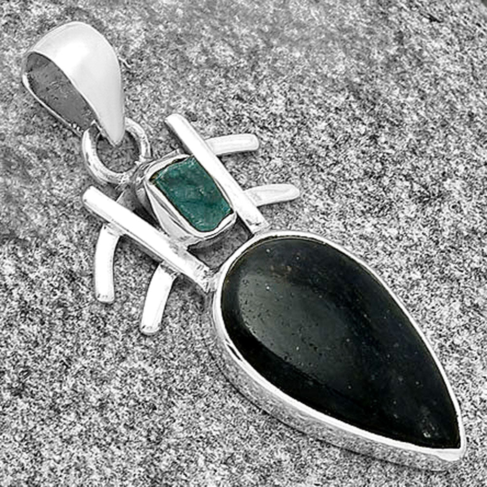 Purple Aventurine & Aqua Apatite Rough Pendant P-1046 SDP131133