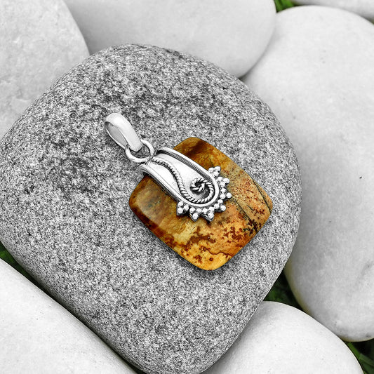 Natural Rocky Butte Picture Jasper Pendant P-1313 SDP131158