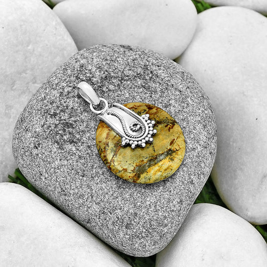 Natural Rocky Butte Picture Jasper Pendant P-1313 SDP131161