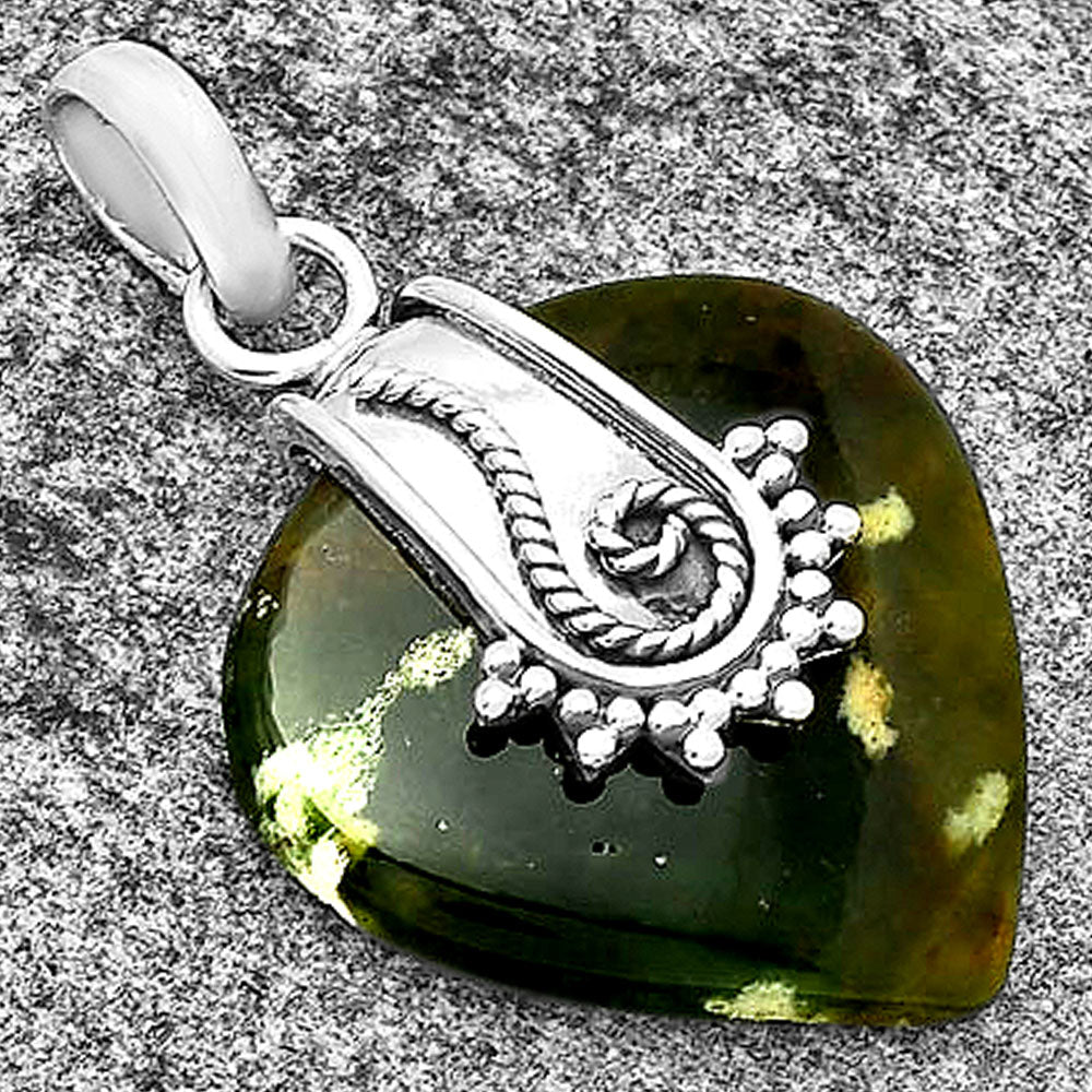 Natural Chrome Chalcedony Pendant P-1313 SDP131166