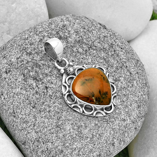 Natural Russian Honey Dendrite Opal Pendant P-1242 SDP131232