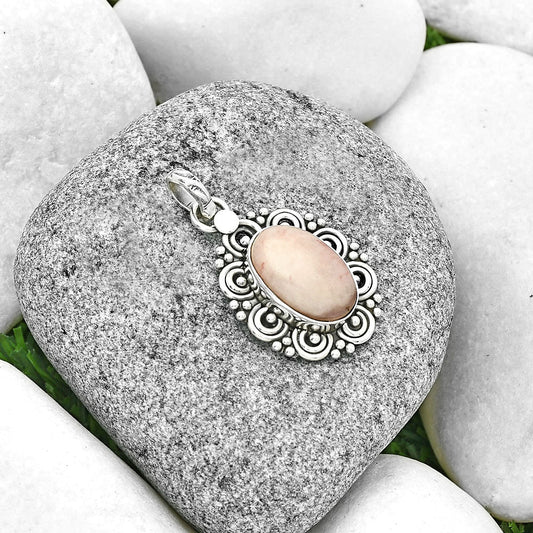 Filigree - Natural Pink Scolecite Pendant P-1330 SDP131279