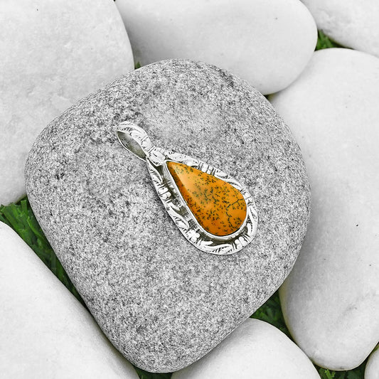 Natural Russian Honey Dendrite Opal Pendant P-1375 SDP131387