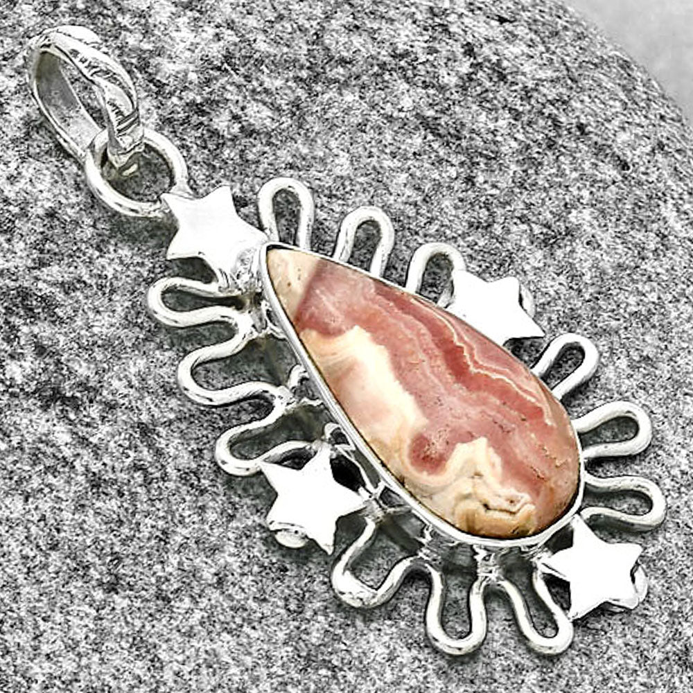 Star Natural Rhodochrosite Argentina Pendant P-1454 SDP131396