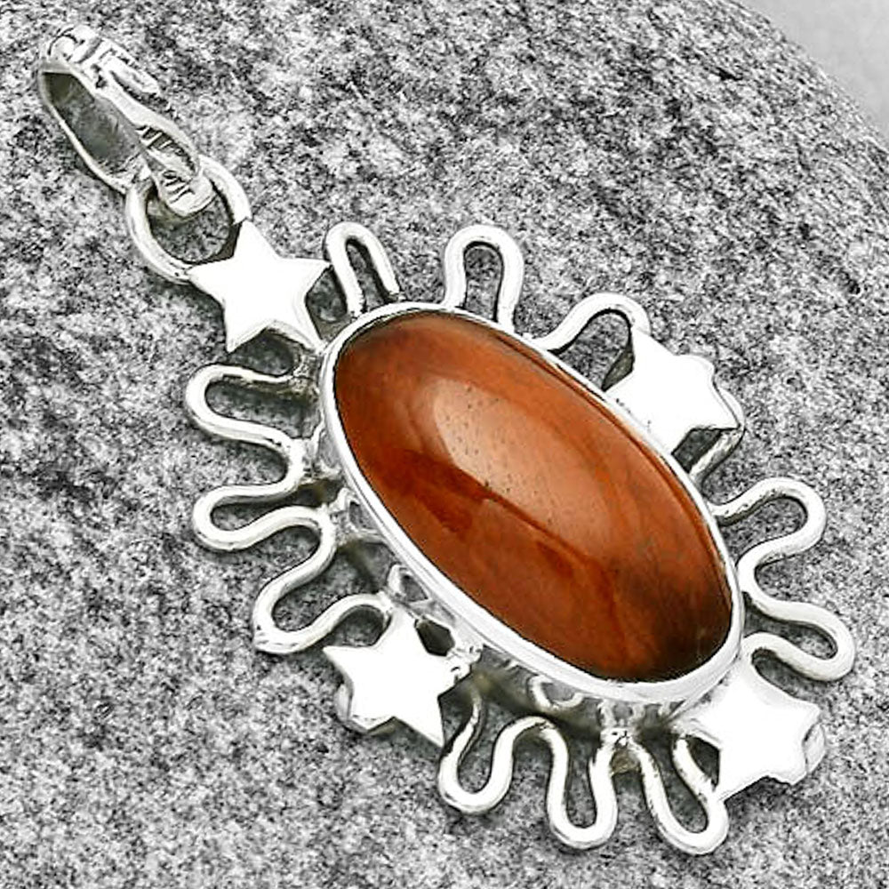 Star - Natural Red Tiger Eye Pendant P-1454 SDP131414