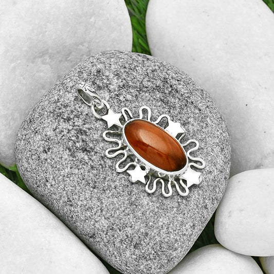 Star - Natural Red Tiger Eye Pendant P-1454 SDP131414